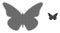 Butterfly Halftone Dot Icon
