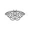 Butterfly icon in linear Minimal Trendy Style. Vector Linear Insect Logos for beauty salons, manicure, massage, Spa