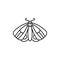 Butterfly icon Outlines in a minimalist style. Vector Linear Insect Logos for beauty salons, manicure, massage, Spa