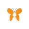 Butterfly Idea Logo Symbol - with Light Bulb Electricity