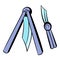 Butterfly knife icon, icon cartoon