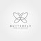 Butterfly line art logo vector symbol minimal illustration design