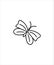 Butterfly line icon,butterfly wings best design line icon,best illustration design icon.