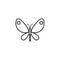 Butterfly line icon, spring easter elements