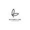 Butterfly line or outline logo template