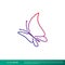 Butterfly Lineart Icon Vector Logo Template Illustration Design. Vector EPS 10.