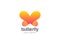 Butterfly Logo abstract design vector template for Beauty Cosmetics Brand