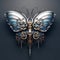 Butterfly Metal Gears Background Fractal Automaton Icon Connecte