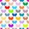 Butterfly multicolor silhouettes seamless pattern