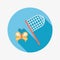 Butterfly net flat icon with long shadow