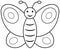 Butterfly outline clipart. Vector coloring book page for children