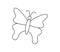 Butterfly outline icon. Linear style sign for mobile concept and web design. Insect simple line art vector. Symbol, logo