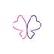 Butterfly outlines logo