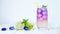 Butterfly pea flower drink with lime , honey and mint leaf , a f