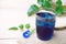 Butterfly pea juice with ice