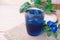 Butterfly pea juice with ice