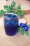 Butterfly pea juice with ice