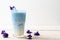 butterfly pea juice with milk