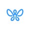 Butterfly with person logo icon, Transformation People Logo