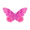 Butterfly pink. Vector icon logo illustration