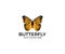 Butterfly Pixel Logo Template. Insect Vector Design