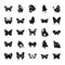 Butterfly Rare Species Glyph Icons