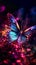 Butterfly realistic photography magic lights color,