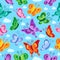 Butterfly seamless background 2