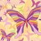 Butterfly seamless pattern. Happy summer party background