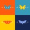 Butterfly. Set of logo design vector templates