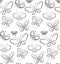 Butterfly set pattern Black on White simbols