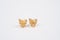 Butterfly shaped gold earrings