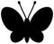 Butterfly silhouette icon. Black color.