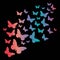 Butterfly stencil gradient art