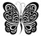 Butterfly. Tattoo design.