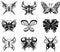 Butterfly tattoo set pack stickers