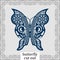 Butterfly - a template for laser cutting. Design element for a wedding