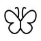 Butterfly thin line vector icon