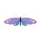 Butterfly top view vector decoration wildlife wings icon. Illustration shape insect exotic cartoon