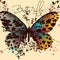 Butterfly vector design with colorful wings