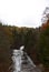 Buttermilk Falls, Ithaca NY in late autumn with fall foliage