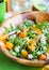 Butternut squash, arugula, couscous and feta salad