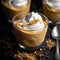 Butterscotch pudding in a cup