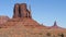 Buttes Of Red Orange Sandstone Rock Formations In Monument Valley Usa