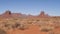 Buttes Of Red Sandstone Rock Formations In Desert Of Monument Valley Usa