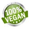 Button with Banner 100% vegan