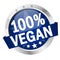 Button with Banner 100% vegan