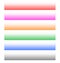 Button, banner bar shape design elements in 6 color