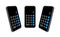 Button with black calculator smartphone. Mobile app interface. Phone display. Mobile phone smartphone device gadget