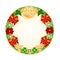 Button circular Christmas with bells